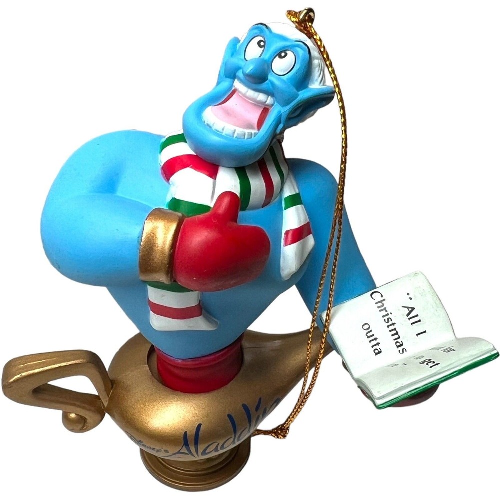 Christmas Magic Disney Grolier Tree Ornament ALADDIN GENIE 26231 126 New in Box